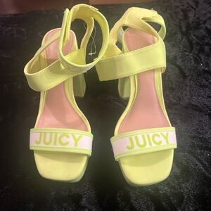 Juicy Couture Neon Yellow Heels